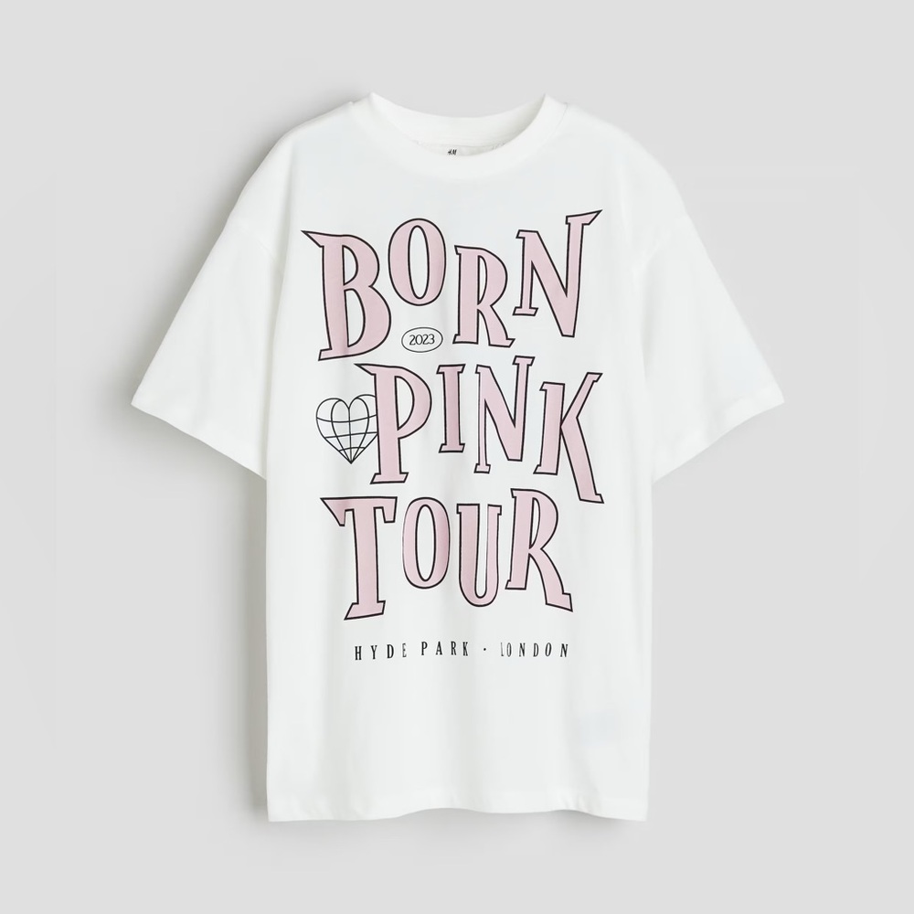 H&M Blackpink Born Pink Tour Oversized T-Shirt